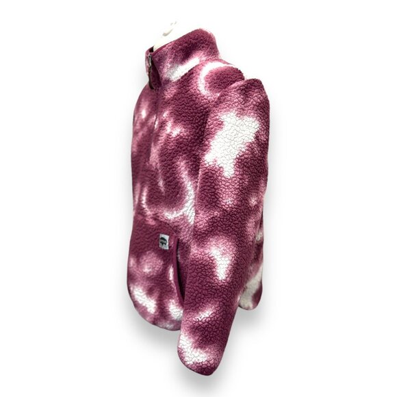 Buffalo Outdoors Womens Large Sherpa Fleece Pullover Jacket Purple/White Tie-Dye - Picture 2 of 9
